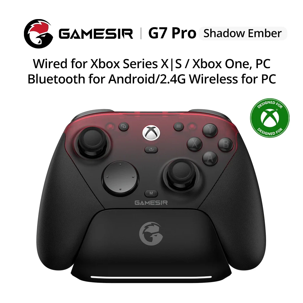 GameSir G7 Pro Black, white, limited edition color- Xbox Gaming Controller Wired Gamepad for Xbox Series X|S, Steam, PC, Android