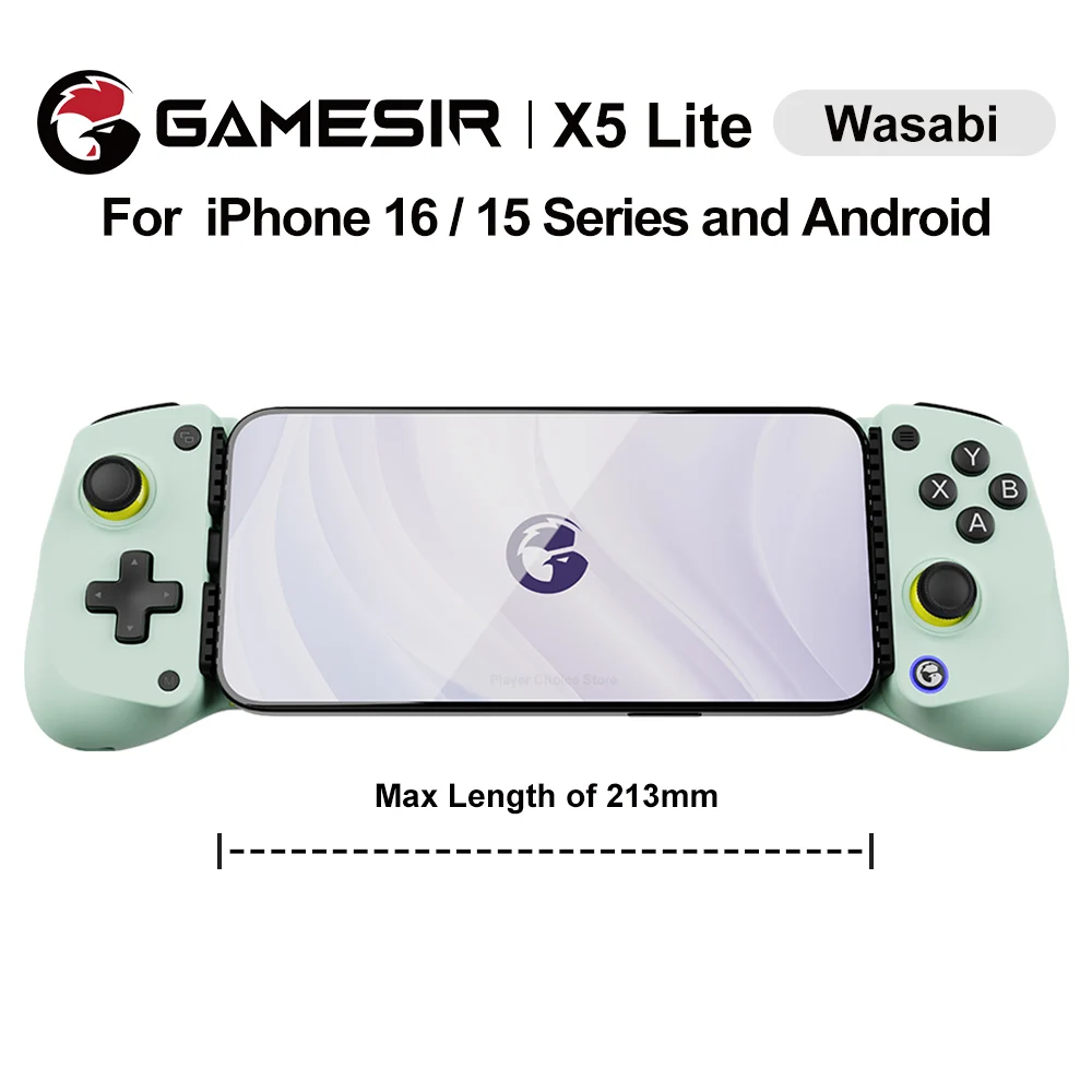 GameSir X5 Lite Mobile Phone Gamepads for iPhone 16 15 Series iPad Mini Android Tablet Controller Hall Effect Joysticks Design