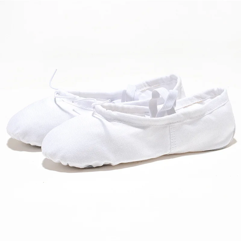 Girls Ballerinas Canvas Soft Sole Ballet Dance Slippers Children Practice Ballerinas Woman Dance Shoes