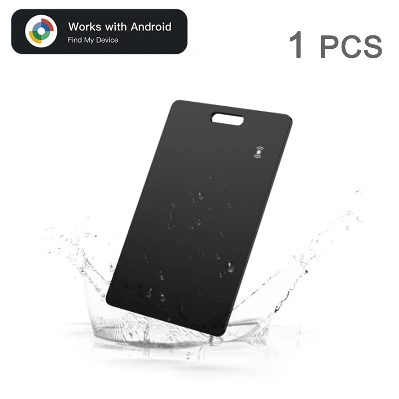 GPS Tracker for Android Phones, Wireless Charging Waterproof Location Finder, Wallet Tracker Card Compatible with Google Find My