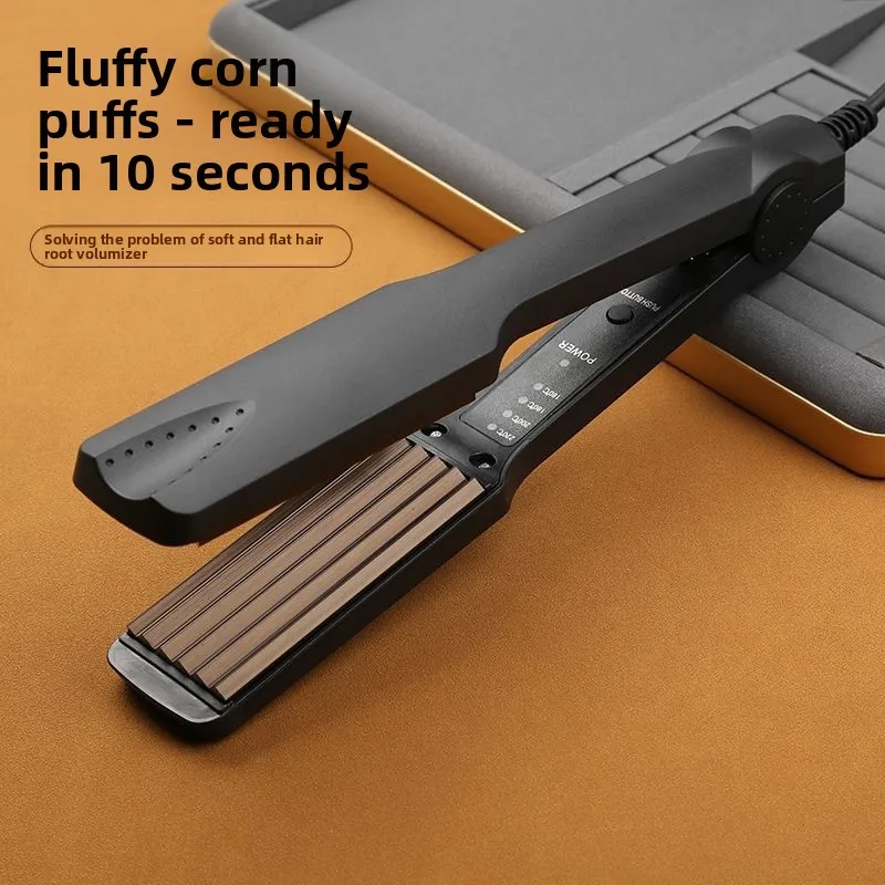 Hair Crimper Curler Ceramic Tourmaline Corrugated Curling Iron Fast Heat Up Adjustable Temperature for Waves Volume Salon Use