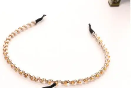 Headwear Fashion Women Hair Hoop Ladies Crystal Rhinestone Pearl Hairband Headband Head Piece Hair Band Accessories