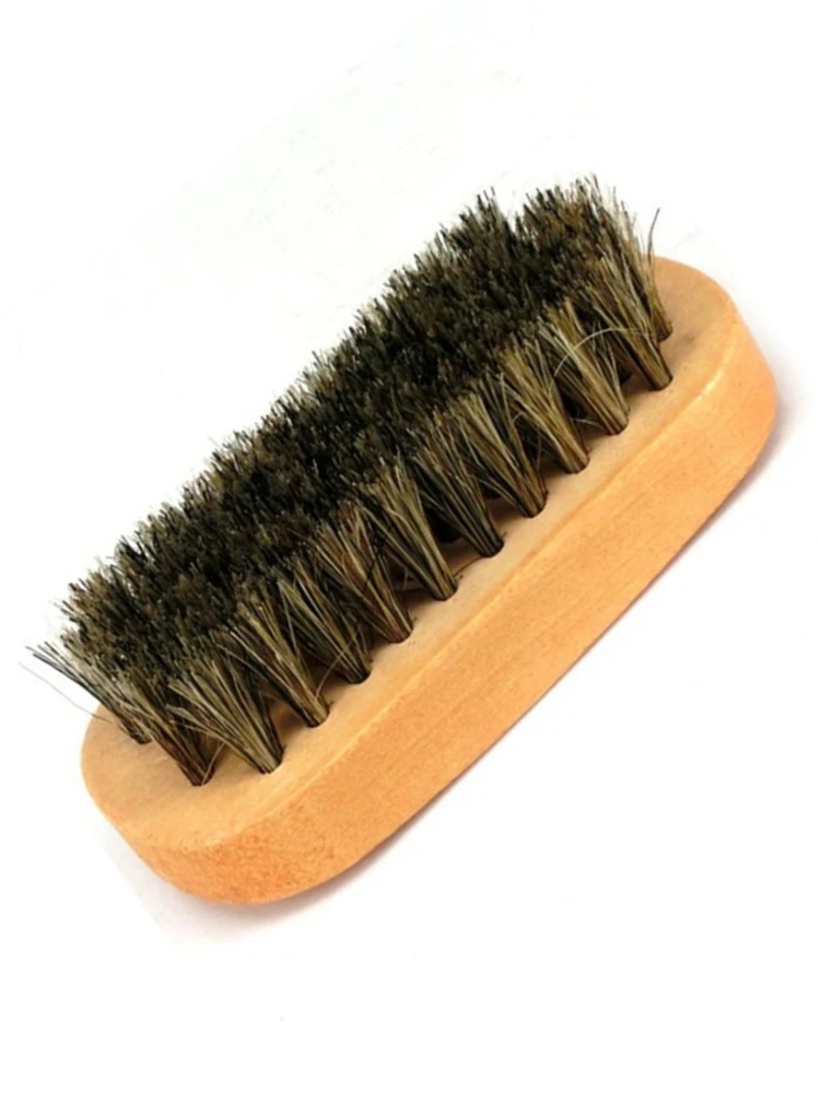 Horse Hair Wood Brush Leather Shoe Care And Cleaning Shoe Brush 1PC Handle Dashboard Details Polishing And Cleaning Brush