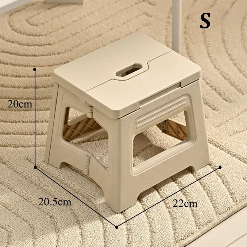 HTMCK New Folding Stool with Integrated Design, Lightweight & Thickened Structure, Portable for Home, Camping and Fishing