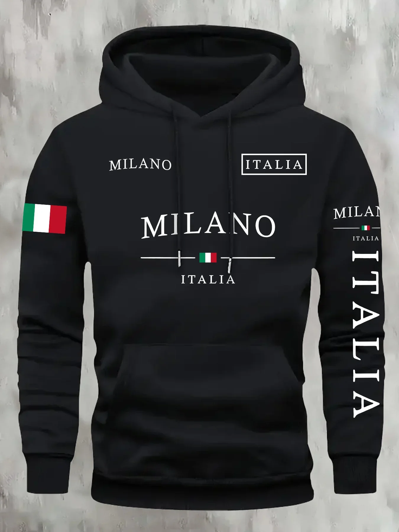 ITALIA MILANO Men Women Hoodie Outdoor Street Casual Sports Vacation Trend Spring Autumn Winter Couple Sweatshirt Top Clothing