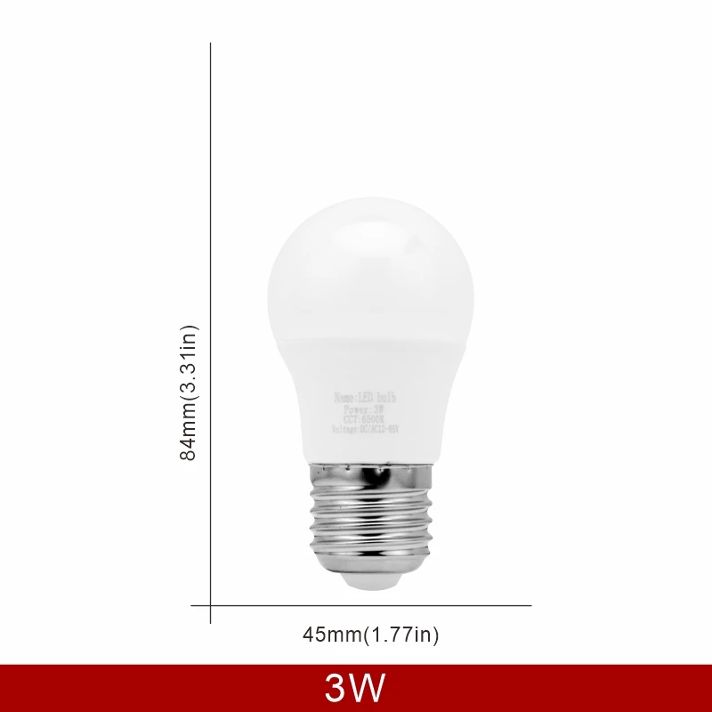 LED Bulb E27 DC/AC 12V-85V 3W 6W 9W 12W 15W 18W 25W Low Voltage Light 12 Volts Spotlight Lighting Cold/Warm White Lamp