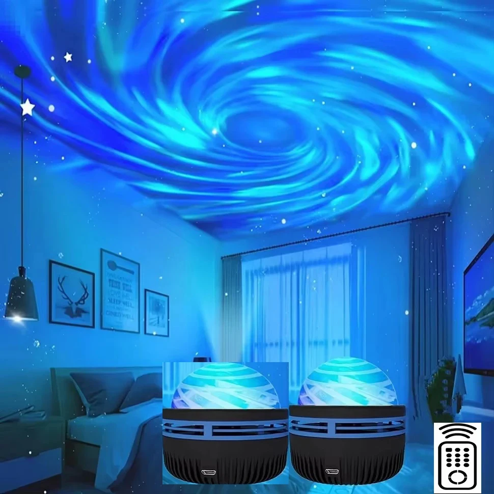 LED Galaxy Projector Light Colorful Galaxy Sky Projector Bedroom Night Light Kids Room Decoration Christmas Party Decoration