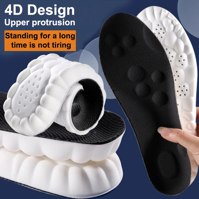 Memory Foam Sport Insoles, Arch Support Orthotic Shoe Pads, Breathable Deodorant Shock Absorption Cushion for Men Women