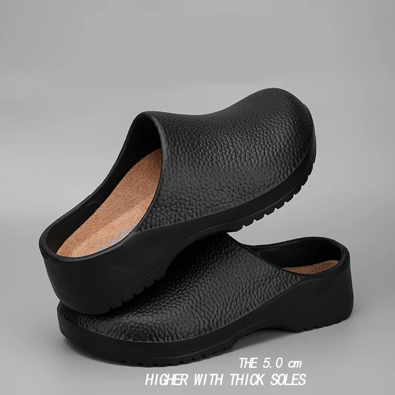 Men Sandals Garden Clogs Waterproof Anti-Slip Oil-Resistant Chef Shoes Comfortable Slippers Women Workers Outdoor Fishing Shoes