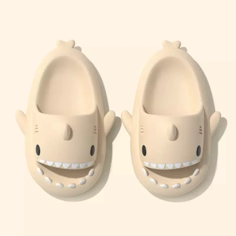 Men Shark Slippers Summer Women Slides Home Bathroom Flip Flops Couples Soft Anti-Skid Shoes Adults Outdoor Cute Beach Sandals
