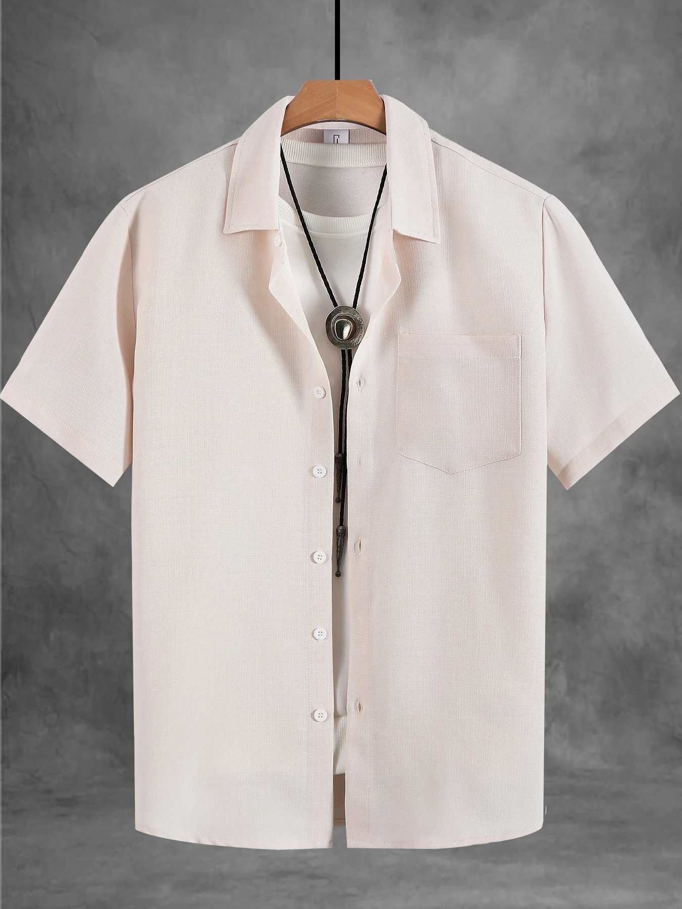 Men's Casual Linen Short Sleeve Shirts Drip Outfits Man Outfit Set Designer Cheap Clothing Summer Tops For Man