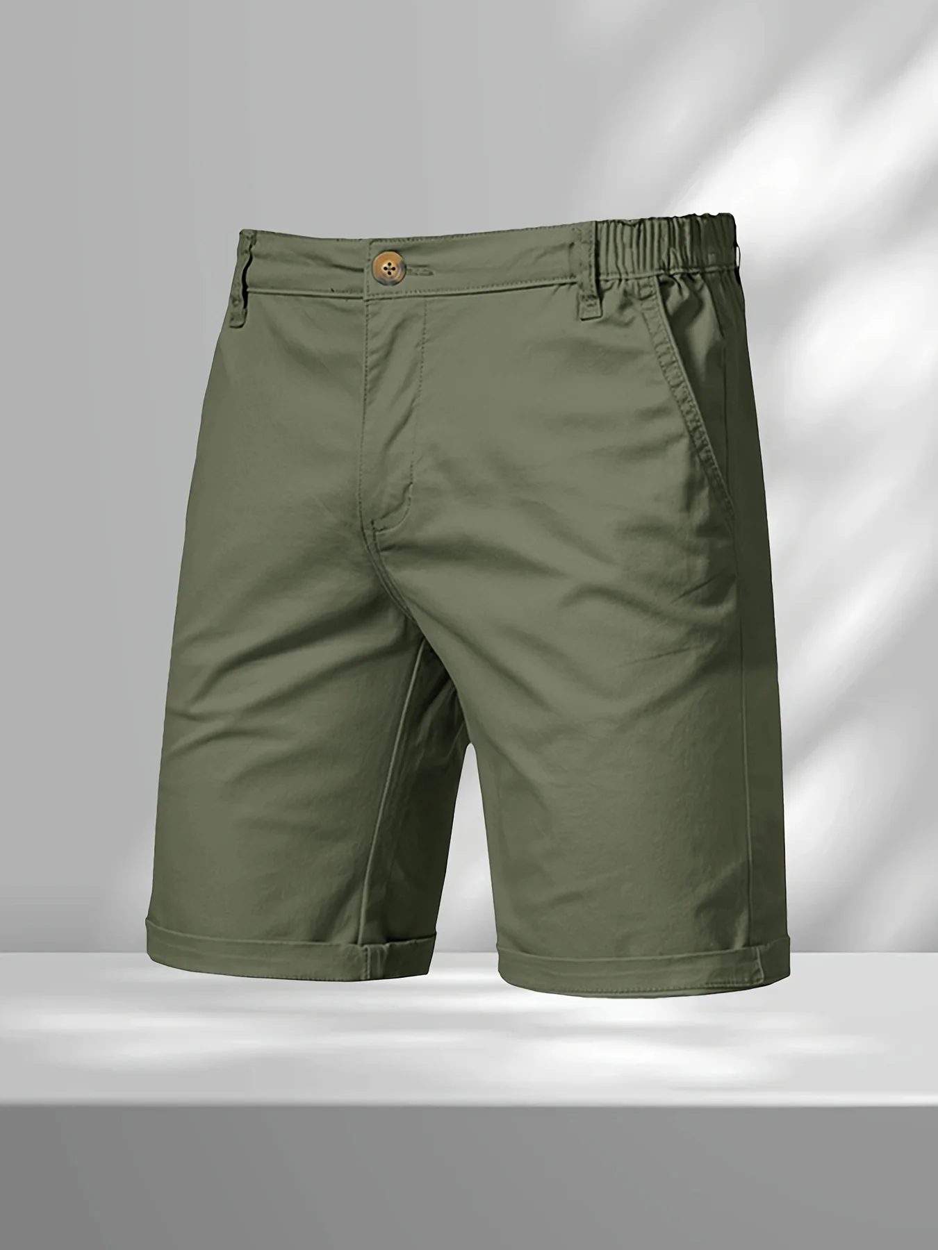 Men's Casual Shorts Business Street Straight Five-point Pants Fashion Summer Breathable Solid Color Sports Shorts Beach Vacation