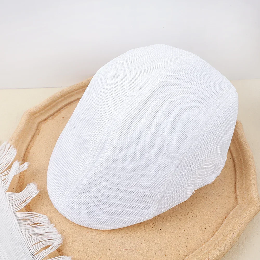 Men's Classic England Style Hat Berets Breathable Caps for Men Women Summer Autumn Flat Cap Cotton Linen Retro Beret Hats Cap