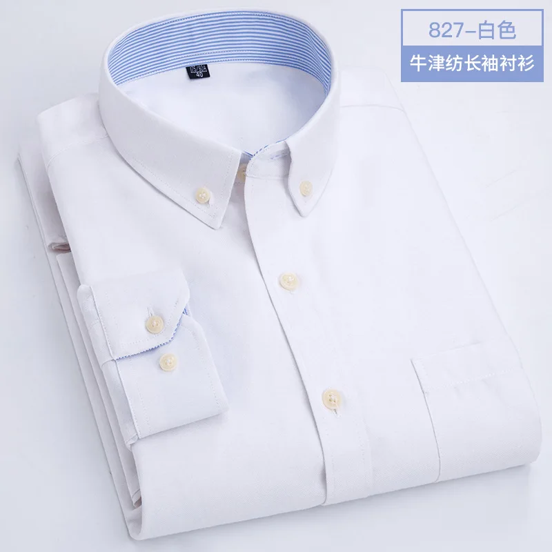 Men's Long Sleeve Shirt Spring Summer Autumn Winter Oxford Woven Slim Free Ironing Comfortable Soft Casual Fashion Simple Work