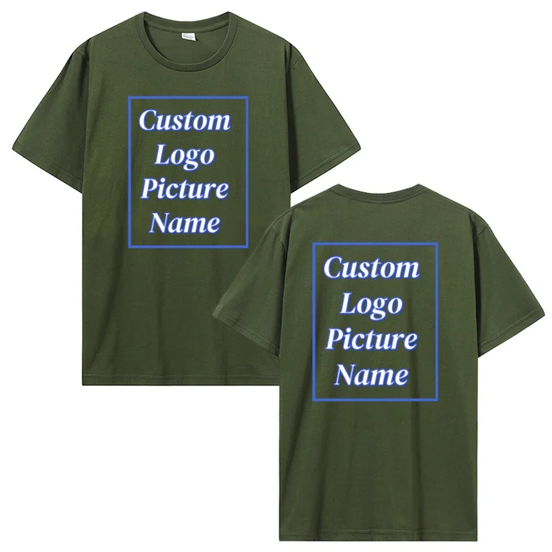 Men's Personalized T-shirt Cotton Tee Custom Shirt Make Your Design Logo Text Men Women Design Your Gift Tshirt Gift