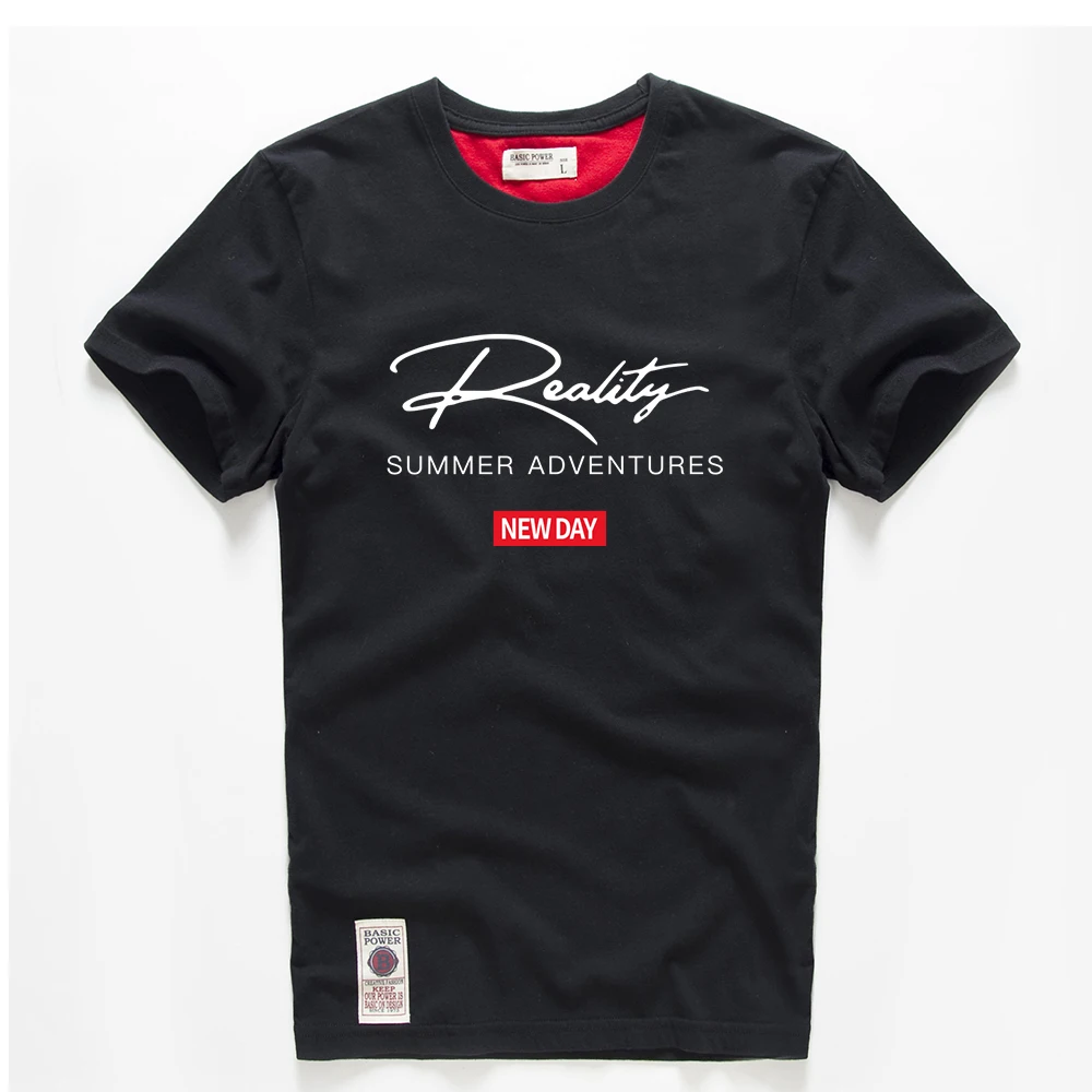 Men's T-shirt Cotton White Blue T Shirt Men Autumn Summer Causal O-neck Basic Tshirt Male High Quality Classical Tops Designer