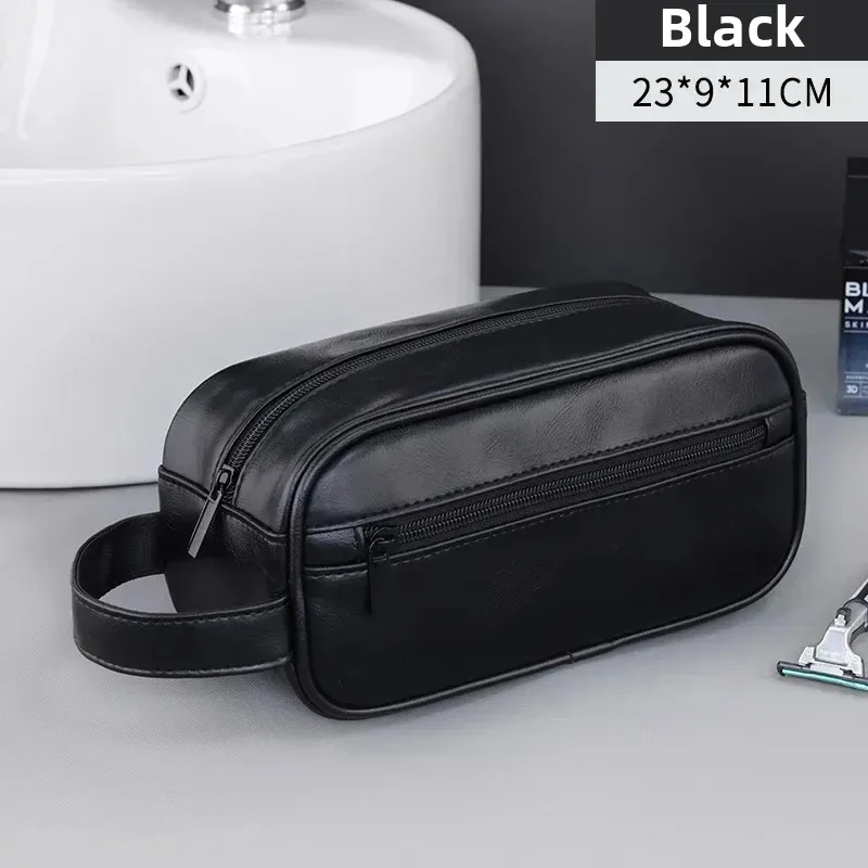 Multi Pockets PU Toiletry Bag For Women Men Travel Essentials Makeup Bags Waterproof Hanging Bag Cosmetic Washing Organizer Bag