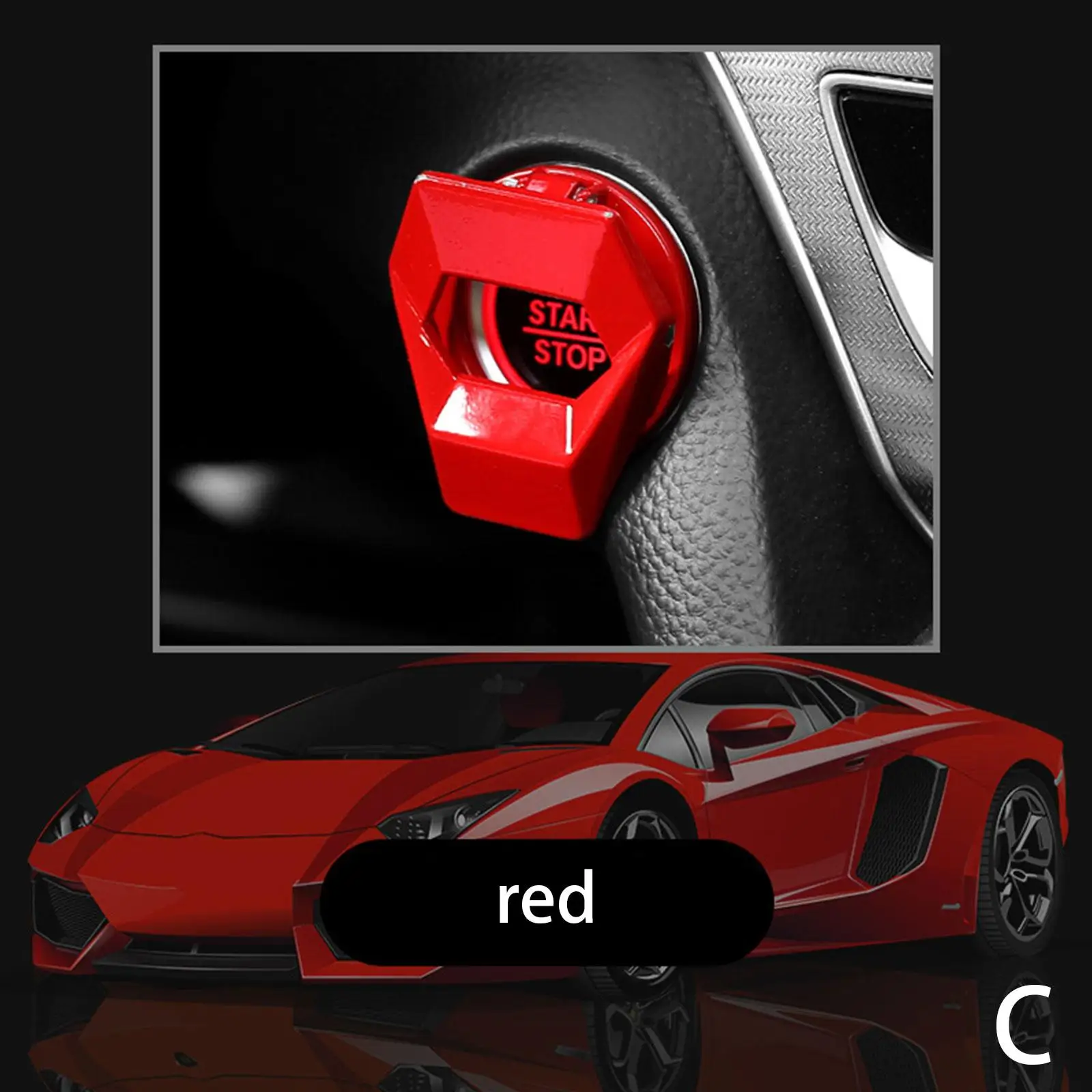 New Car Engine Start Stop Switch Button Cover Decorative Auto Accessories Push Button Sticky Cover Car Interior Car-Styling