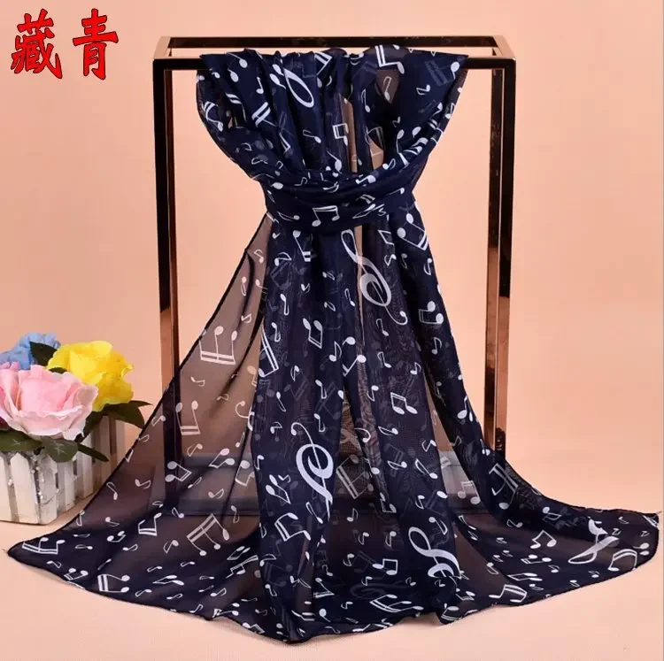 New Fashion Hot Music Symbols Ladies Scarf Printed Imitated Ladies Women Girls Shawl Scarf Beach