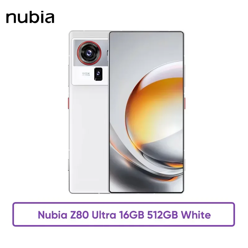 nubia Z80 Ultra 5G Smartphone Global Version Snapdragon 8 Elite Gen 5 6.85'' 144Hz OLED Display 7200mAh 80W Fast Charging 64Mp