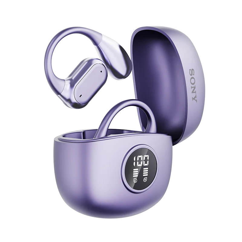 Original SONY Bluetooth 5.4 Ear Hook Headphones TWS Wireless Earphones HiFi Stereo Waterproof Headsets LED Display Touch Earbuds