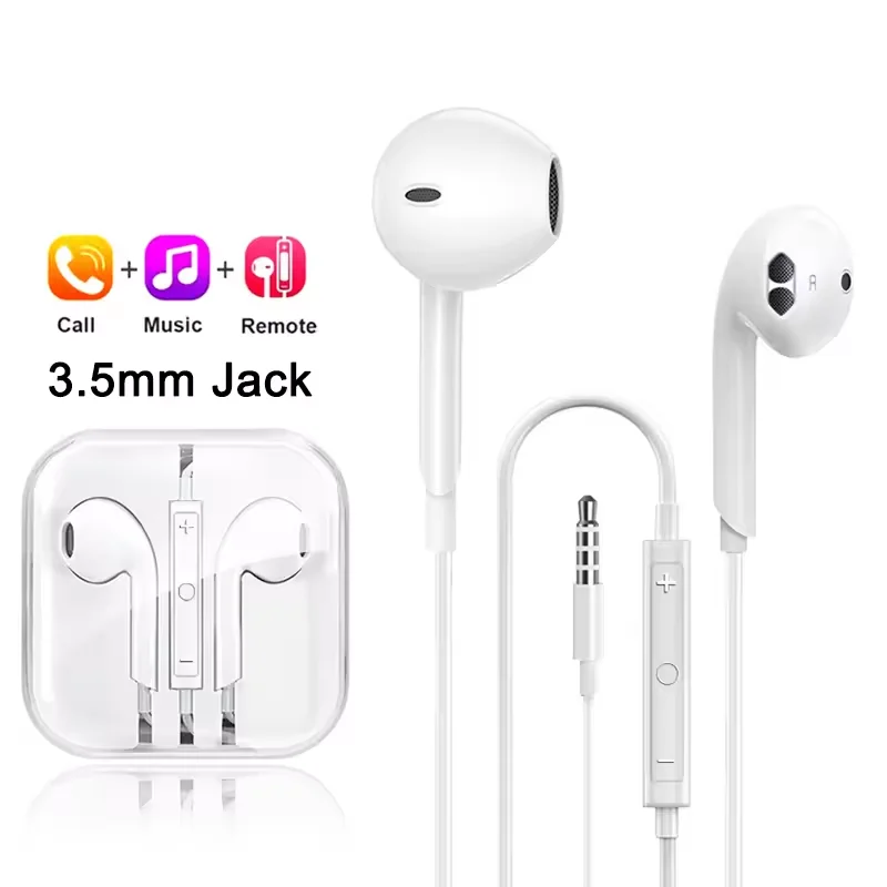 Original Type C Wired Headphones For Apple iPhone 17 Air 16 15 14 13 12 11 Pro Max XR 7 8 Plus 3.5MM Earphones Phone Accessories