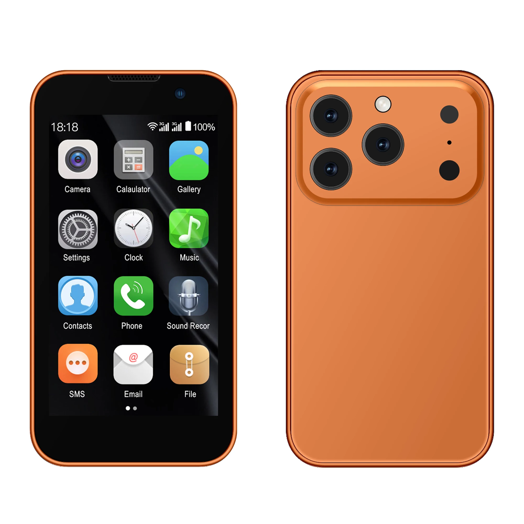 SERVO 17SE MINI 3G Tiny Smartphone Android System Play Store 2GB+16GB WhatsAPP GPS WiFi Dual SIM Card 3.0" Small Smart Cellphone