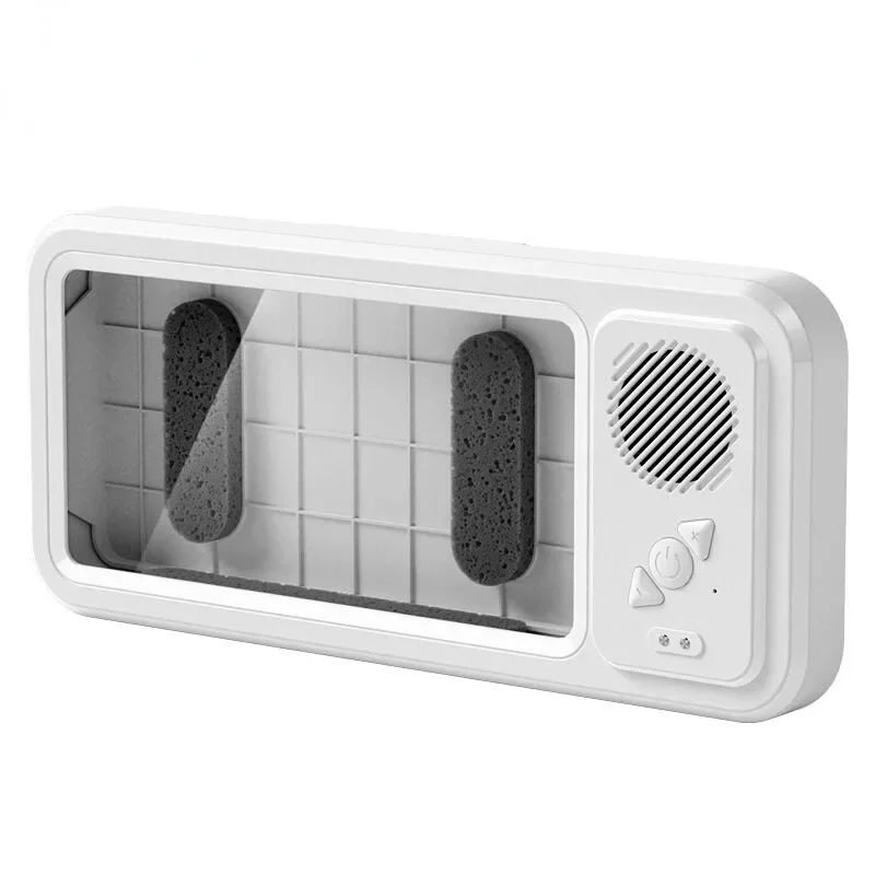 Shower Phone Holder with Bluetooth Speaker IPX4 Waterproof Anti-Fog Touch Screen Wall Mount Phone Holder for Shower Bathroom