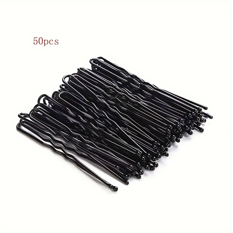 Solid Color U-shaped Hair Pins Simple Style Bridal Hairstyle Accessories Bun Holder For Wedding Veil Grip Hair Clips For Updos