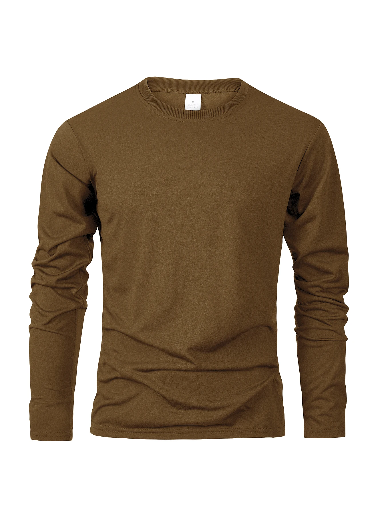 Spring Autumn Men‘s T-shirts Long Sleeve Casual Tops Solid Color High Quality Black T-Shirt Classic Men Clothing