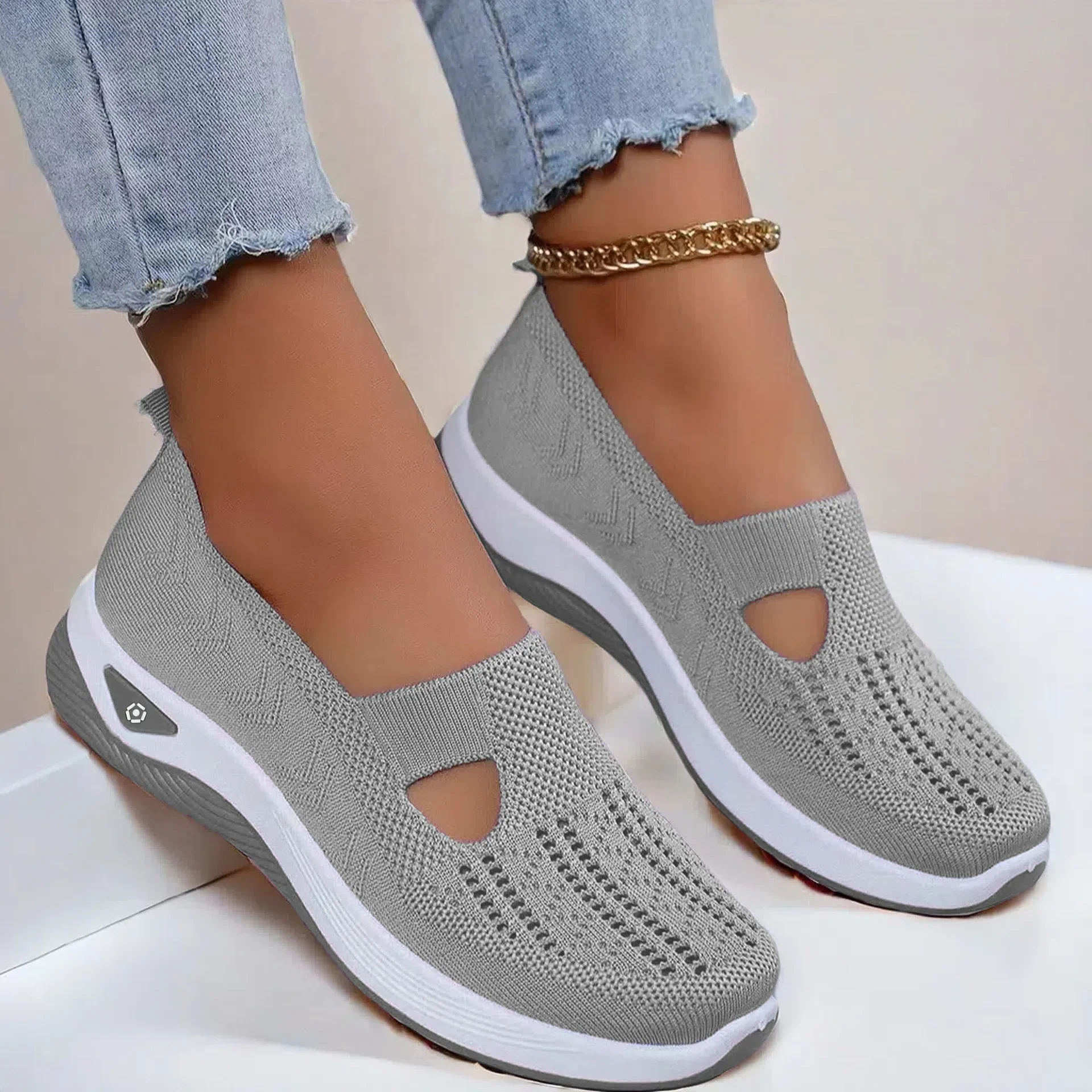 Summer Breathable Non-slip Soft Sole Elderly Shoe Women's Casual Shoes Middle-aged and Elderly Walking Flat Shoes Fo Women