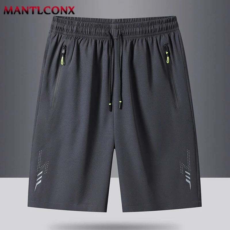 Summer Men's Sport Shorts Cool Sportswear Running Shorts Casual Bottoms Gym Fitness Training Jogging Short Pants Men Black Gray