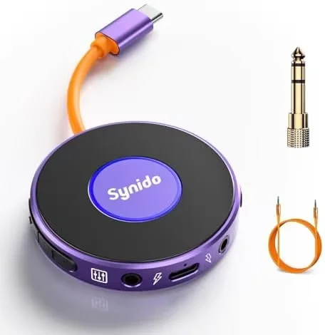Synido Live Dock A10/A20 Audio Adapter With USB-C，Music Recording，Portable Audio Interface For IPhone/IPad/Android/Mac/PC/Laptop
