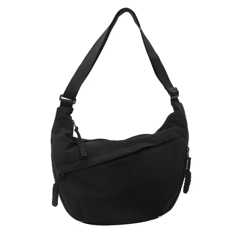 Trendy Women's Soft Cloth Shoulder Bag Solid Color Student Casual Style Big Handbags Crossbody Bags for Women Shoulder Hobos Bag