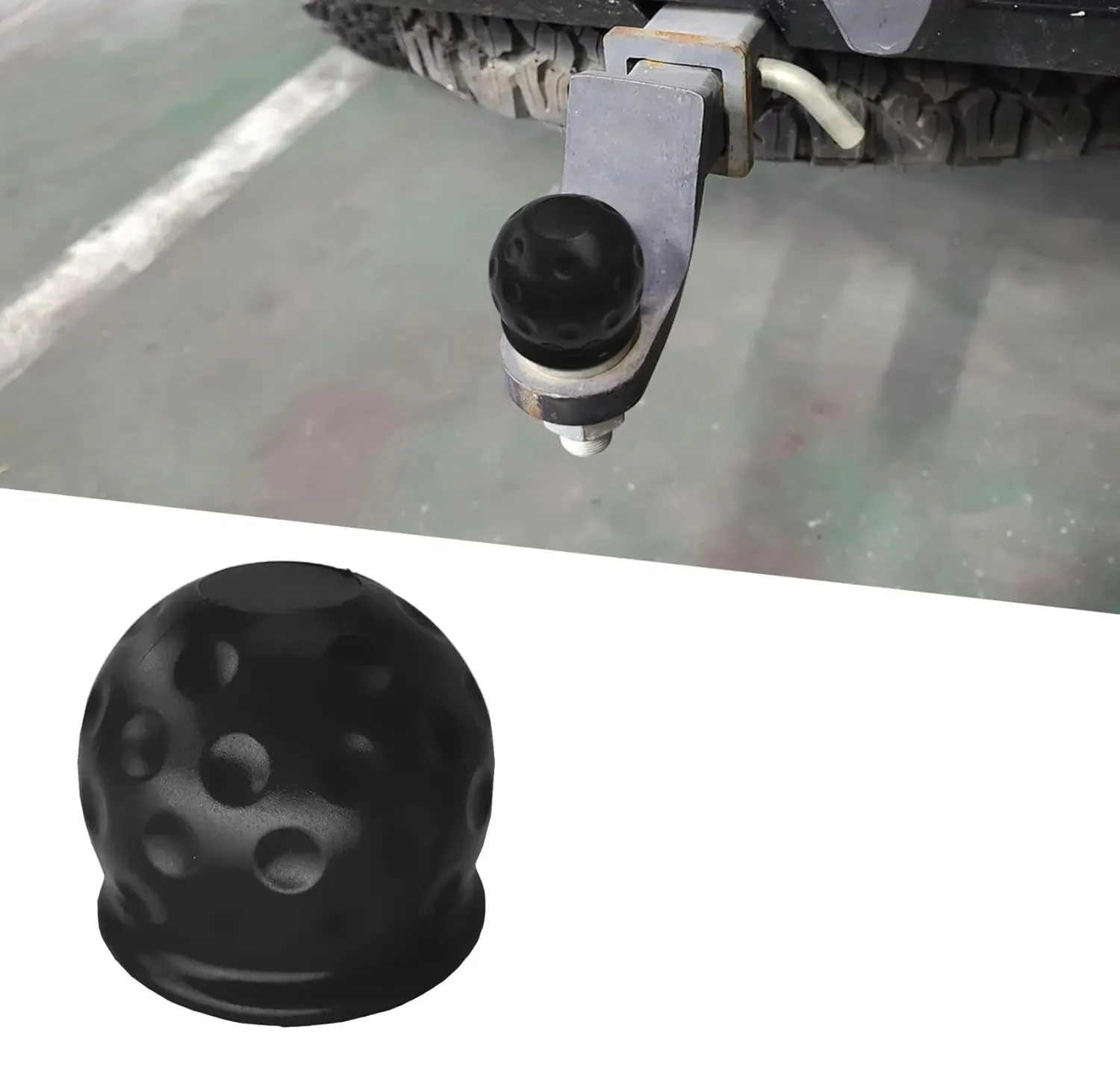 Universal 55MM Tow Bar Ball Cover Cap Trailer Ball Cover Tow Bar Cap Hitch Trailer Towball Protect Car Accessories