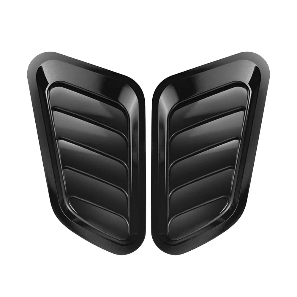 Universal Car Hood Scoop Carbon Fiber Air Intake Vent Cover 2PCS Styling Accessories Exterior Decoration for Easy Install