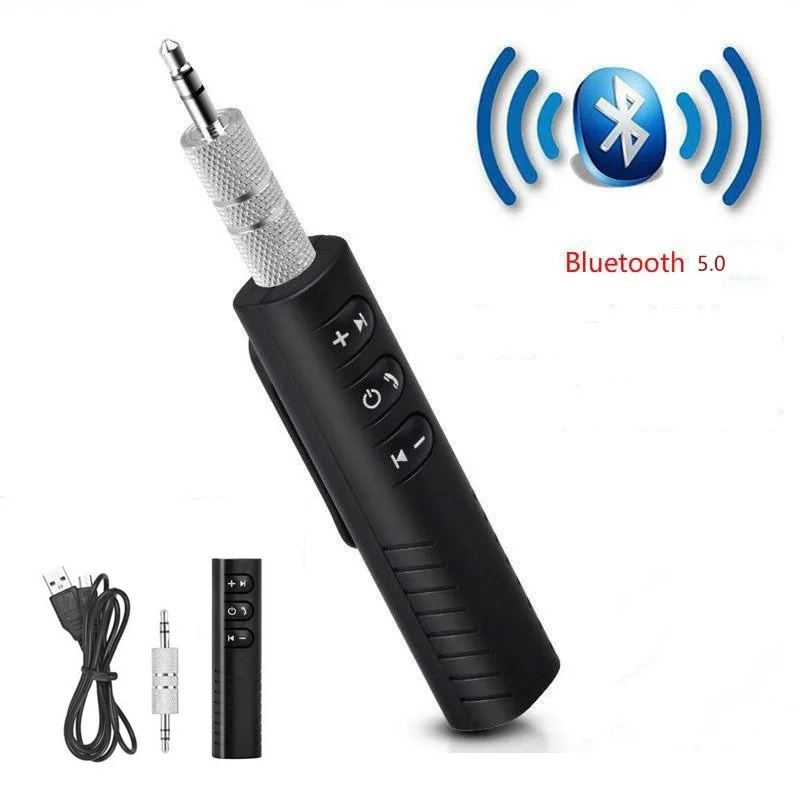 Wireless Bluetooth 5.0 Audio Receiver Adapter 3.5mm Jack Aux A2dp for Car Music Headphones Handsfree Streaming
