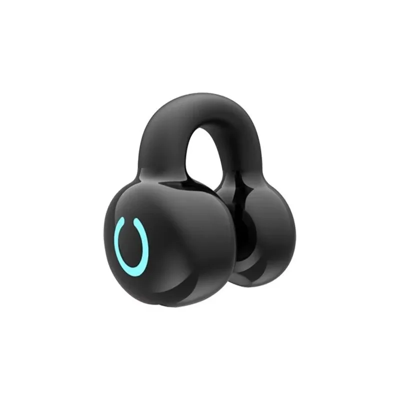 Wireless Bluetooth Earphones Single Ear Bone Conduction Earphones Clip Ear Music Noise Cancelling HD Call Sports Gaming Earphone