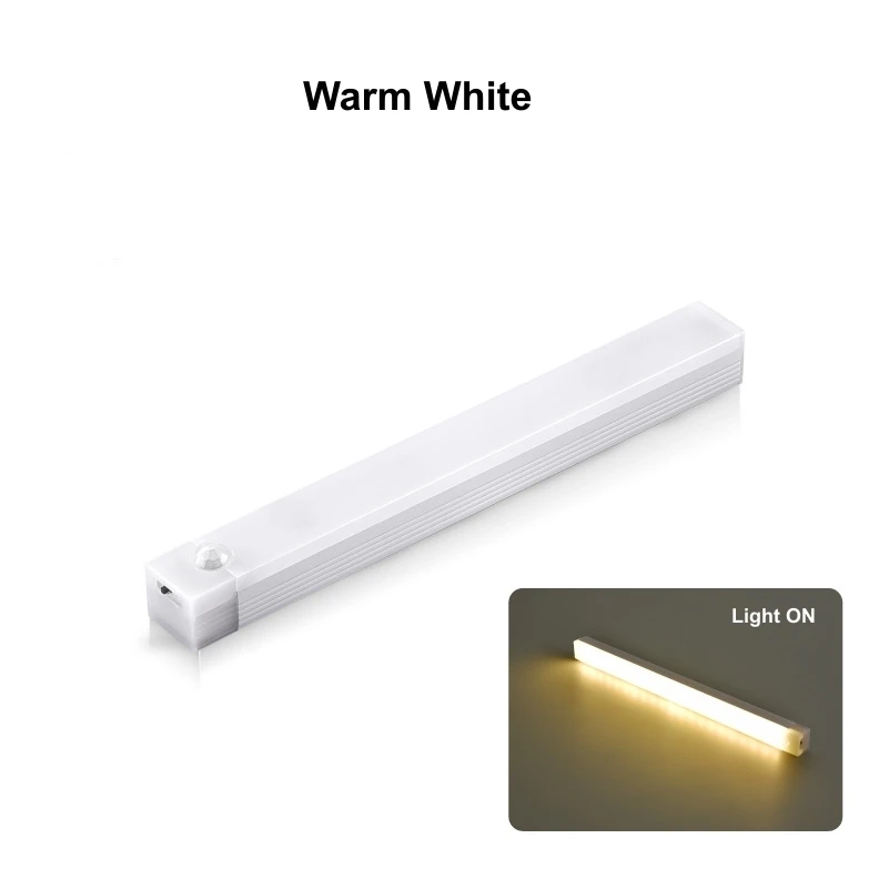 Wireless USB Rechargeable Motion Sensor LED Bar Light Induction Night Light Portable Cordless Magnetic Cabinet Lamp for Kitchen