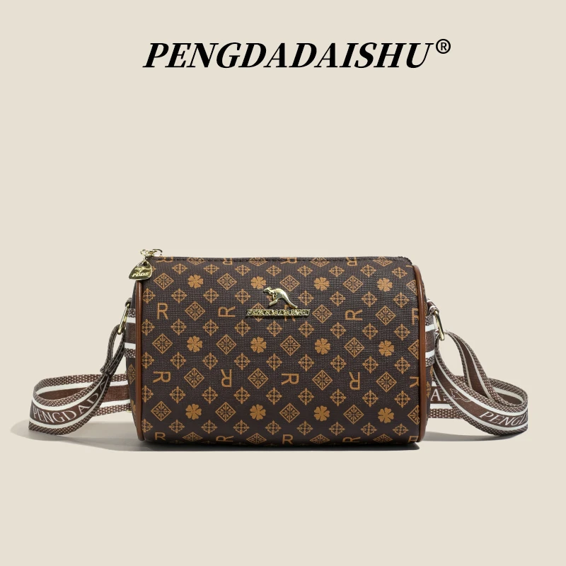 Women's Bag New Alphabet Print Shoulder Bag Fashion Retro Pillow Bag High-End Crossbody Bag Trendy
