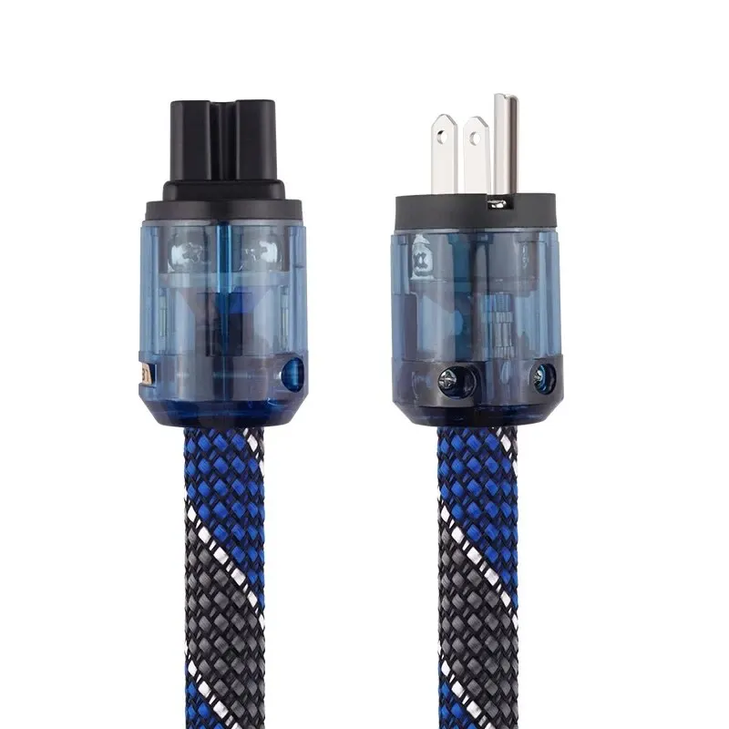 YYAUDIO Power Cable HiFi OCC Audio Cable EU/US Vseries Connecter Amplificateur, Filtre 1m 1.5m
