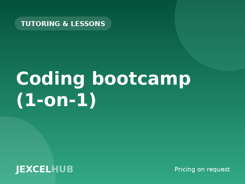Coding bootcamp (1-on-1)