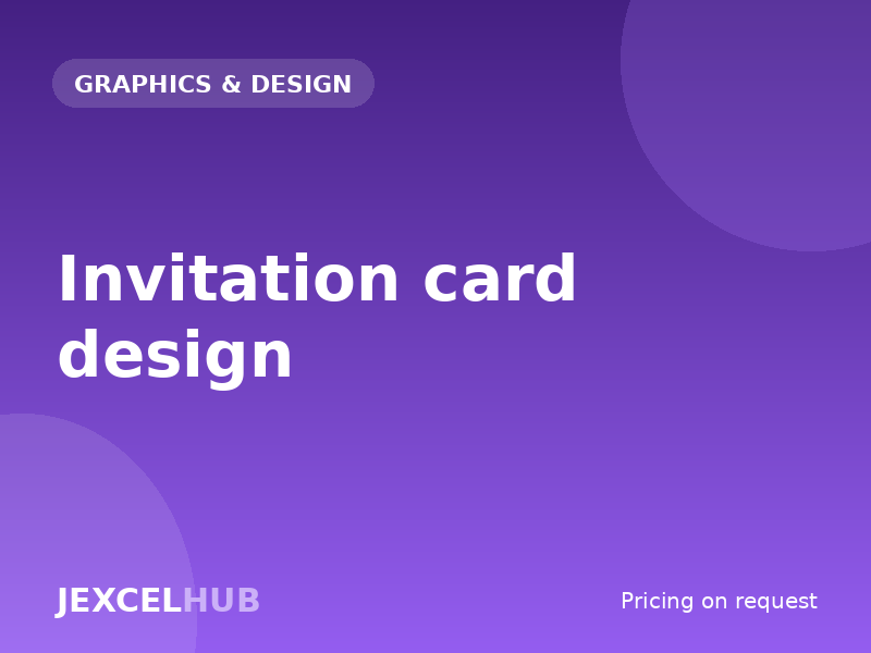Invitation card design