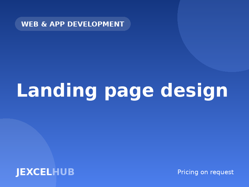 Landing page design