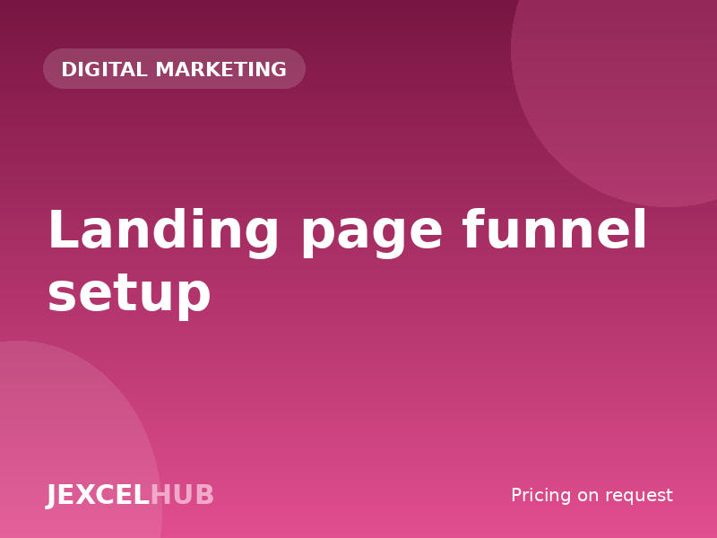Landing page funnel setup