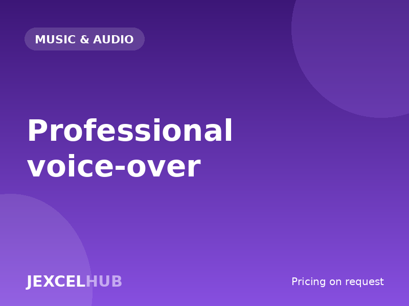 Professional voice-over
