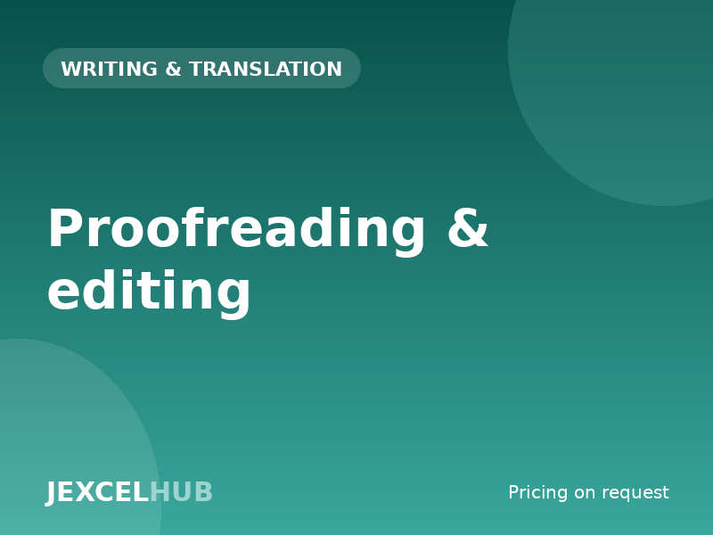 Proofreading & editing