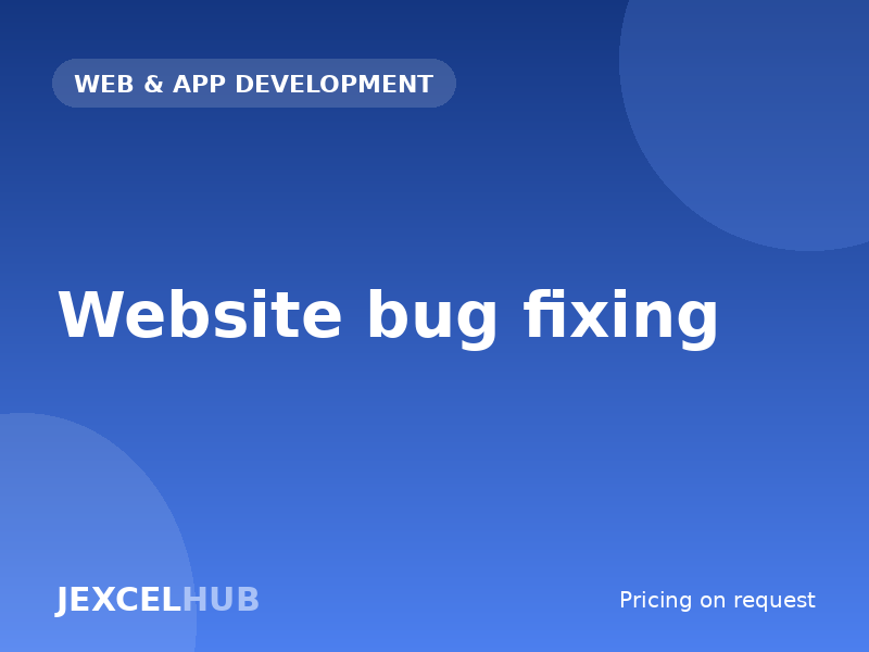 Website bug fixing
