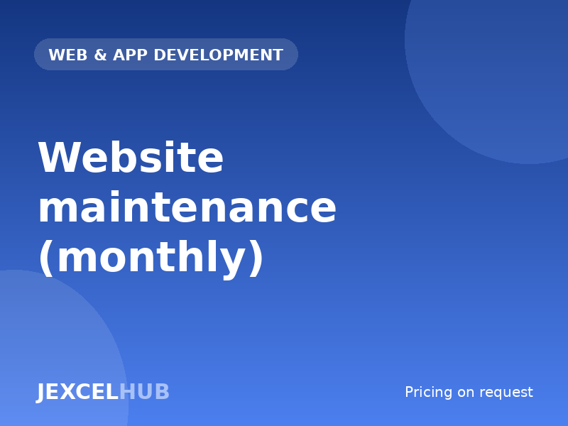 Website maintenance (monthly)