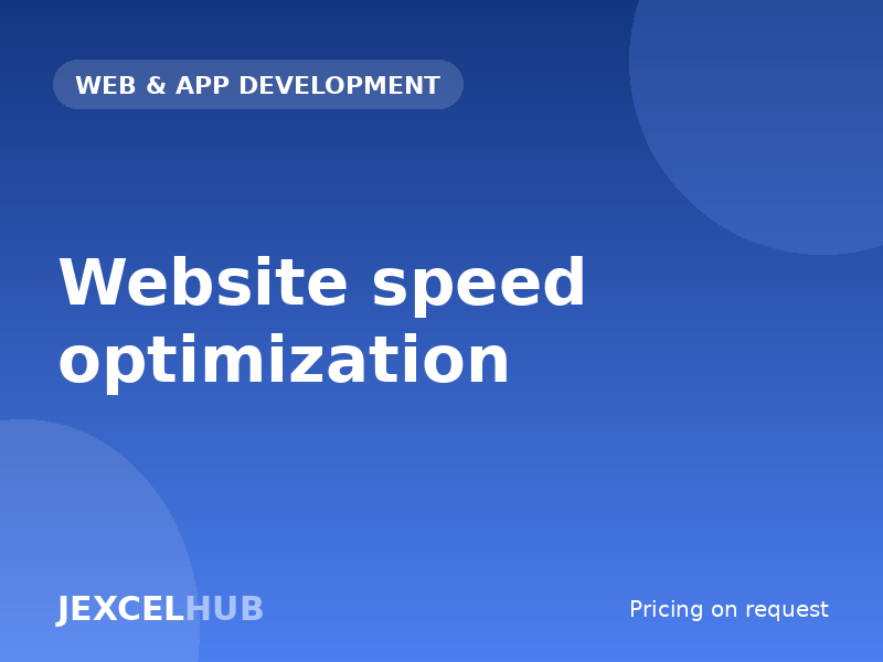 Website speed optimization